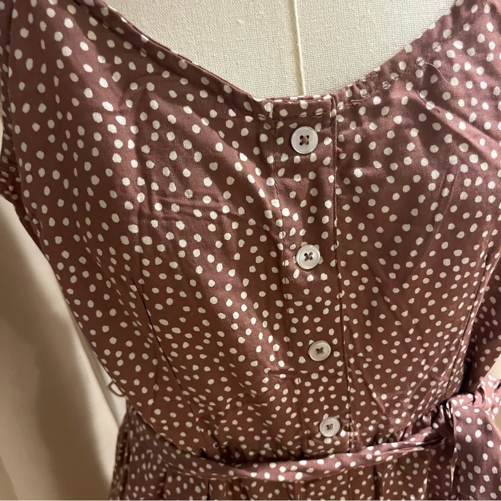 Sincerely Jules Polka-Dot Button-Front Midi Dress - Picture 4 of 6